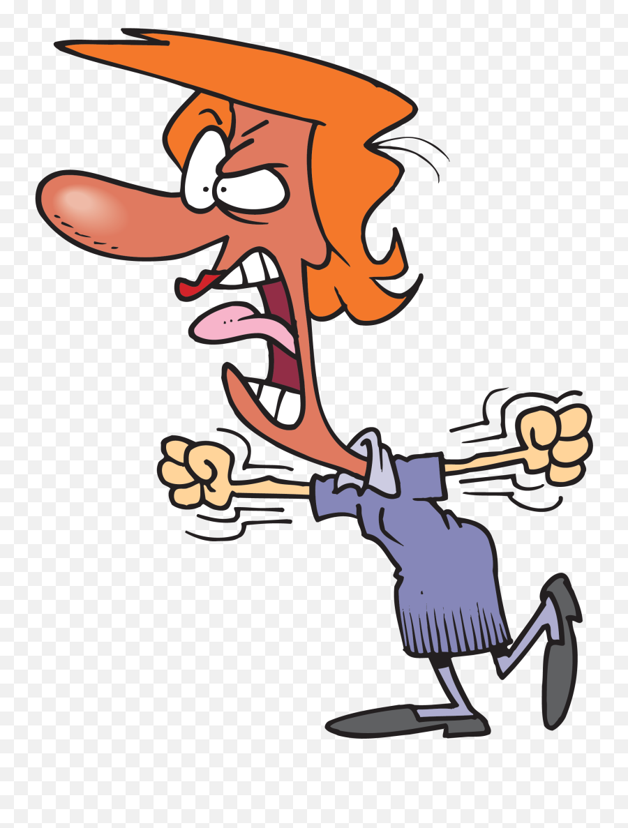 Freeuse Download No Screaming Clipart - Angry Woman Cartoon Png,Yelling Png