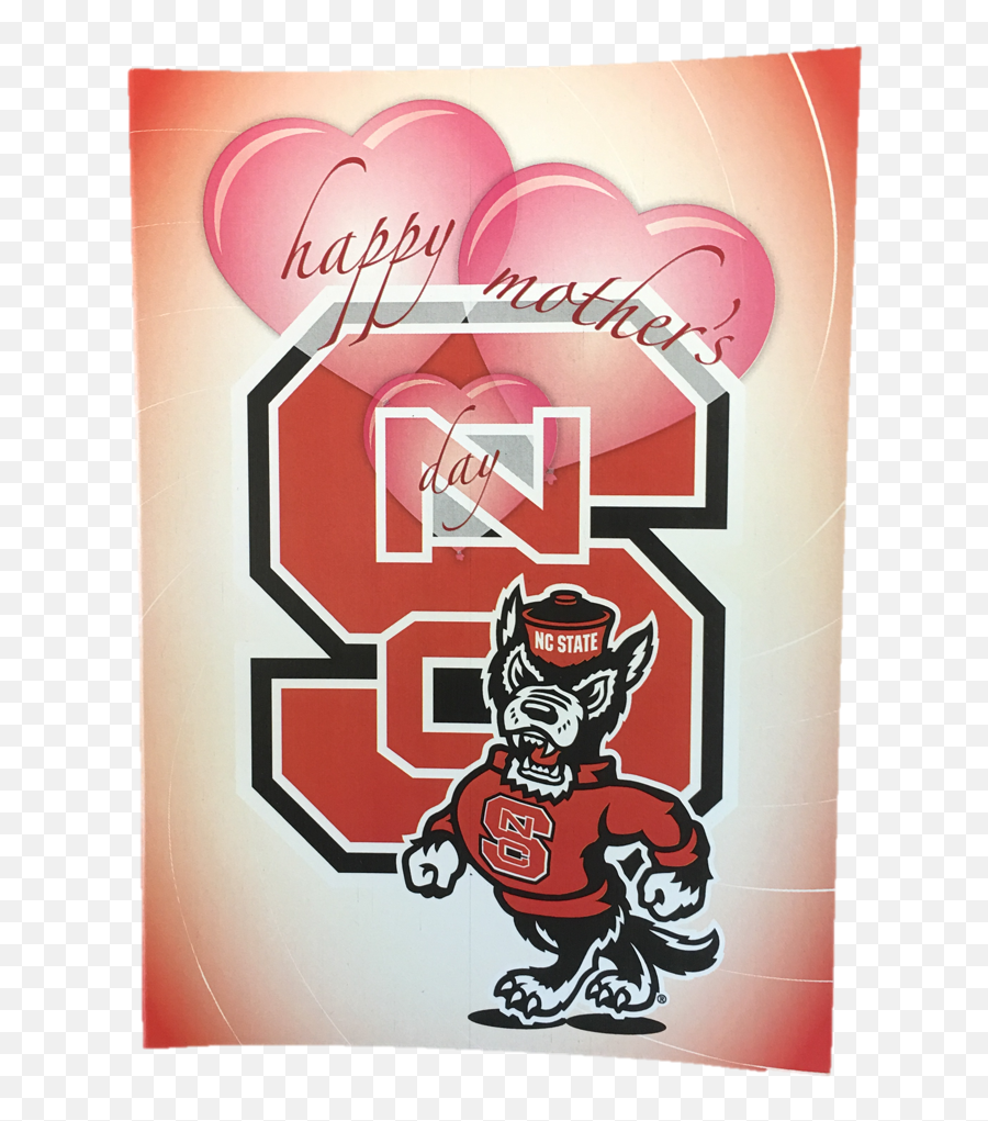 Nc State Wolfpack Pink Hearts Happy - North Carolina State University Logo Png,Happy Mothers Day Transparent