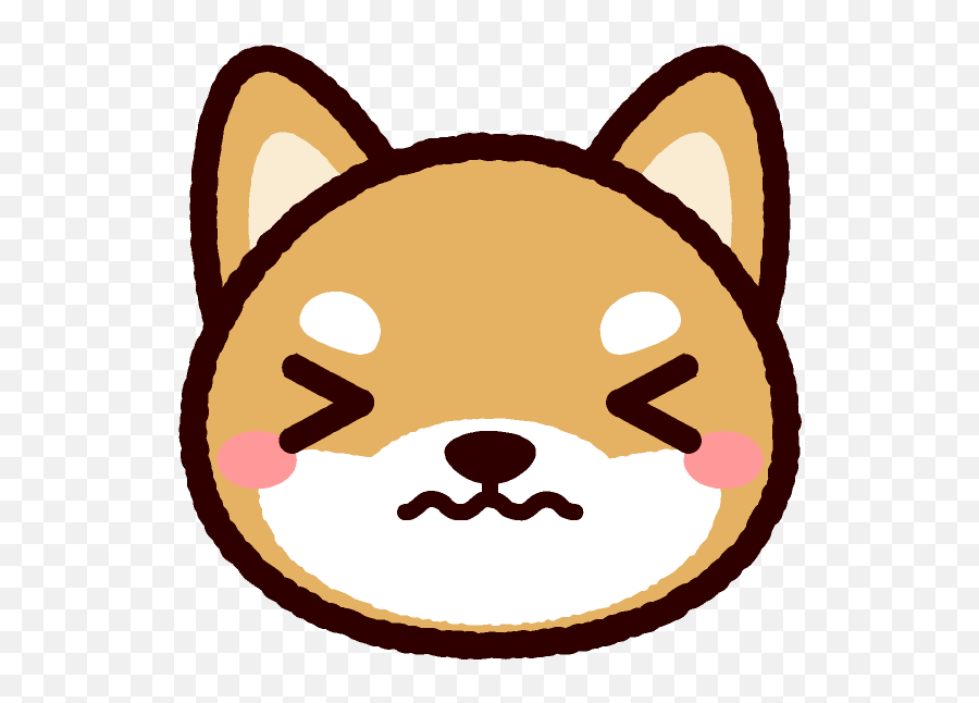 Dog Face Png Download - Shiba Inu Cartoon Face,Excited Face Png