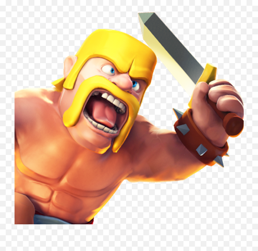 Download Hd Barbarian Clash Of Clans Side View Transparent - Clash Of Clans Png,Barbarian Png