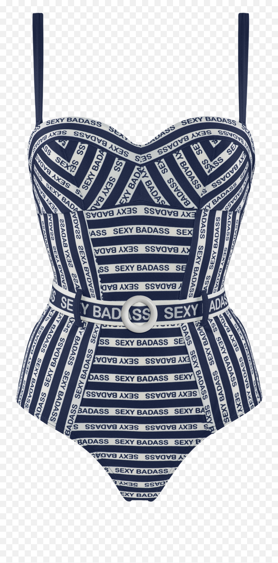 Sexy Badassplunge Balcony Bathing Suit Blue And White - Marlies Dekkers Sexy Badass Png,Badass Png