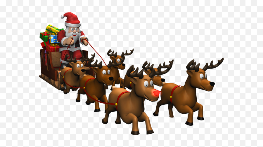 Christmas Reindeer Png Clipart Mart - Fond D Ecran Pere Noel,Christmas Reindeer Png
