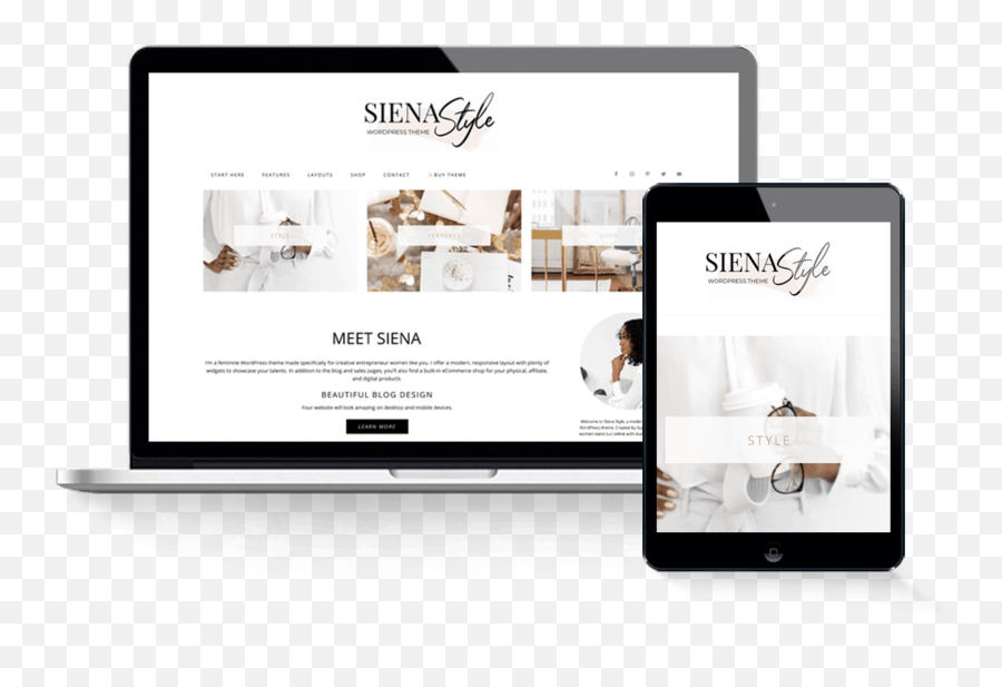 Feminine Wordpress Themes For Creative Entrepreneurs - Feminine Blog Wordpress Themes Png,Feminine Logo