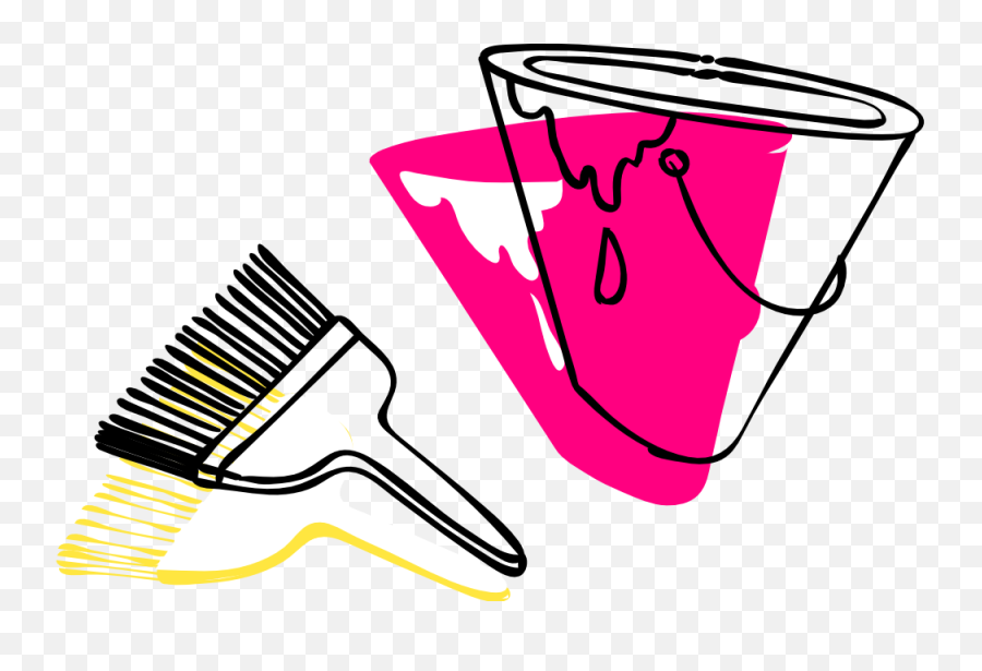 Free Photo Bucket Line Art Tool Paintbrush Brush Paint - Max Png,Paint Line Png