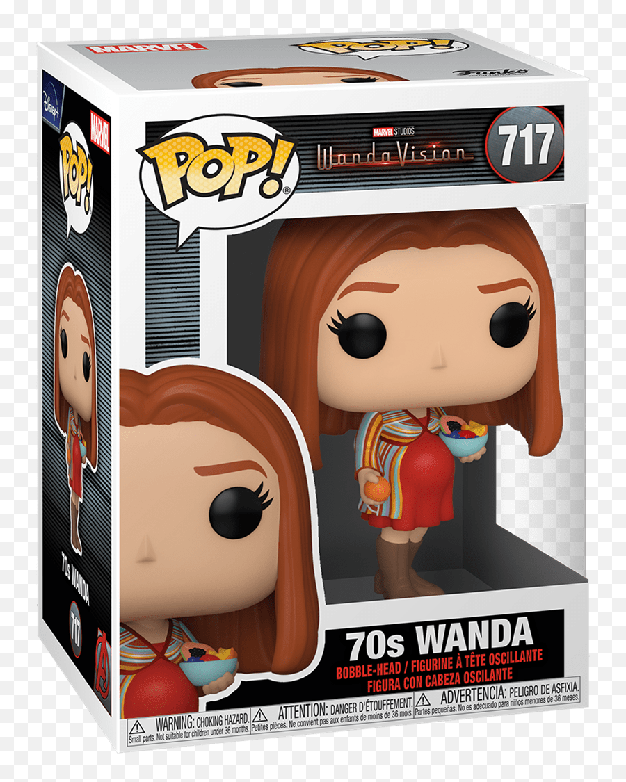 70s Wanda Maximoff 717 Wandavision Marvel Pop Vinyl Free Shipping Over 20 Hmv Store - Funko Pop Wandavision Png,Wanda Maximoff Png