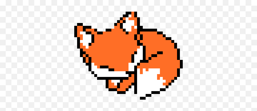 Kawaii Fox Pixel Art Maker - Sleeping Fox Pixel Art Png,Kawaii Pixel Png