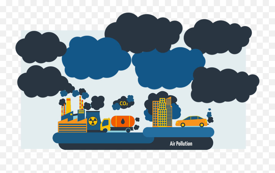 Download Pollution Clipart Co2 Emission - Air Pollution Png Transparent,Pollution Png