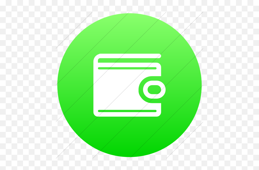 Flat Circle White - Neon Green Wallet Icon Png,Wallet App Icon