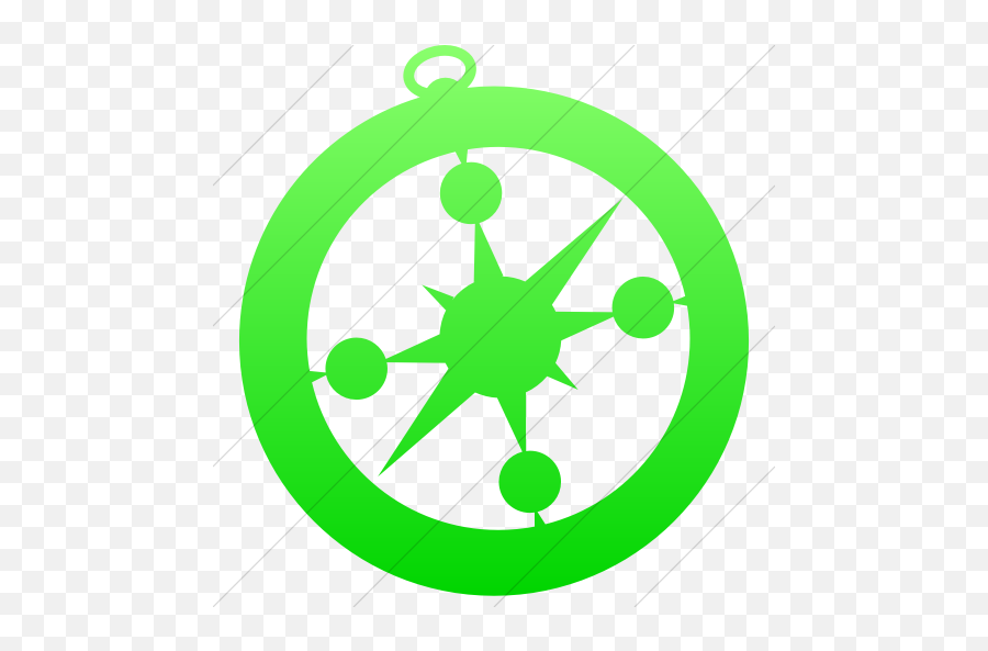 Simple Ios Neon Green Gradient Raphael - Neon Green Safari Logo Png,Safari Icon