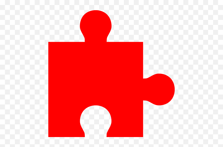 Red Puzzle Piece Icon - Puzzle Piece Icon Red Png,Puzzle Piece Icon