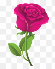 Rosas Pegatinas - Pink Rose Silhouette Png