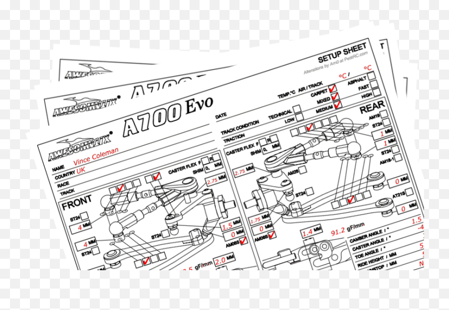 Awesomatix Setup Sheets - Sakura Ultimate 2014 Setup Sheet Png,Hobbyking Icon