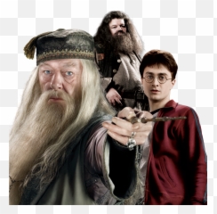 Download Hd Harry Potter Dumbledore - Harry Potter Hagrid And Dumbledore Png,Dumbledore Png