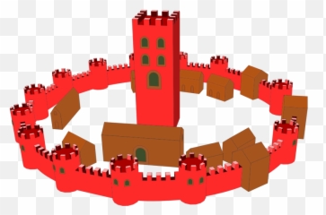Walled Town - Openclipart Construction Set png