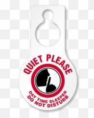 Quiet Please Day Time Sleeper Door Hang Tags Pear Shaped - Language Png,No Trespassing Icon