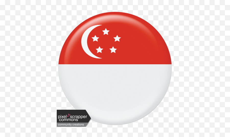 Singapore Flag Flair Brad Graphic By Anne Maclellan - Singapore Circle Flag Flat Png,Norway Flag Icon