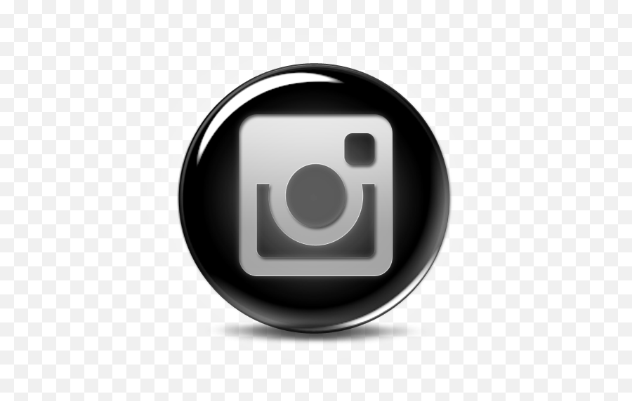 Shiny Black Button Instagram Design Social Media Branding - Dot Png,Social Media Icon Set Instagram