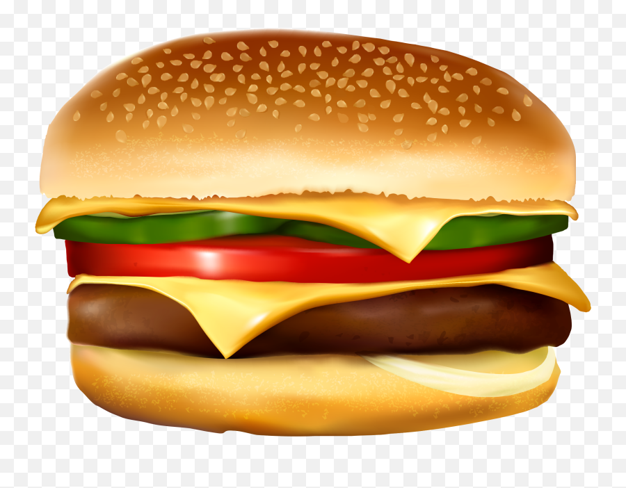 Burger Png Vector Clipart - Burger Clipart Png,Burger Png