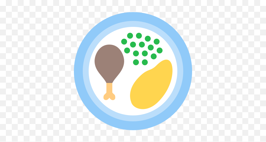 Real Food For Meals Icon In Color Style - Dot Png,My Plate Icon