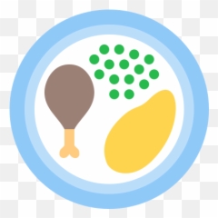 Real Food For Meals Icon In Color Style - Dot png