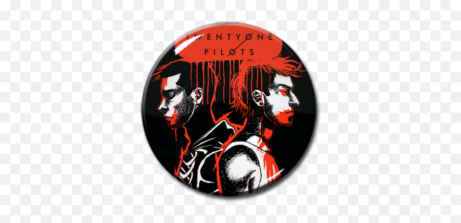 Twenty One Pilot By Ela Raczyk 1 Pin - Twenty One Pilots Art Png,Twenty One Pilots Logo Png