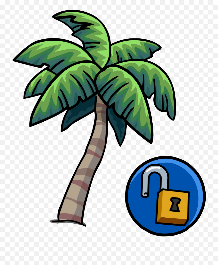 Tropical Palm Unlockable Icon - Palmera Club Penguin Full Palm Trees Hammock Clipart Png,Palmeras Png