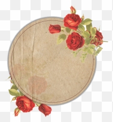 Vintage Floral Frame Png File Mart - Red