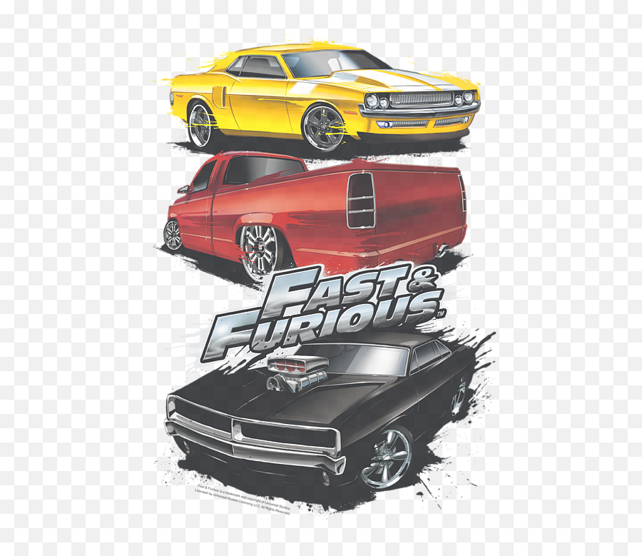 Fast And The Furious - Muscle Car Splatter Tshirt Fast And Furious Art Png,Fast And Furious Png