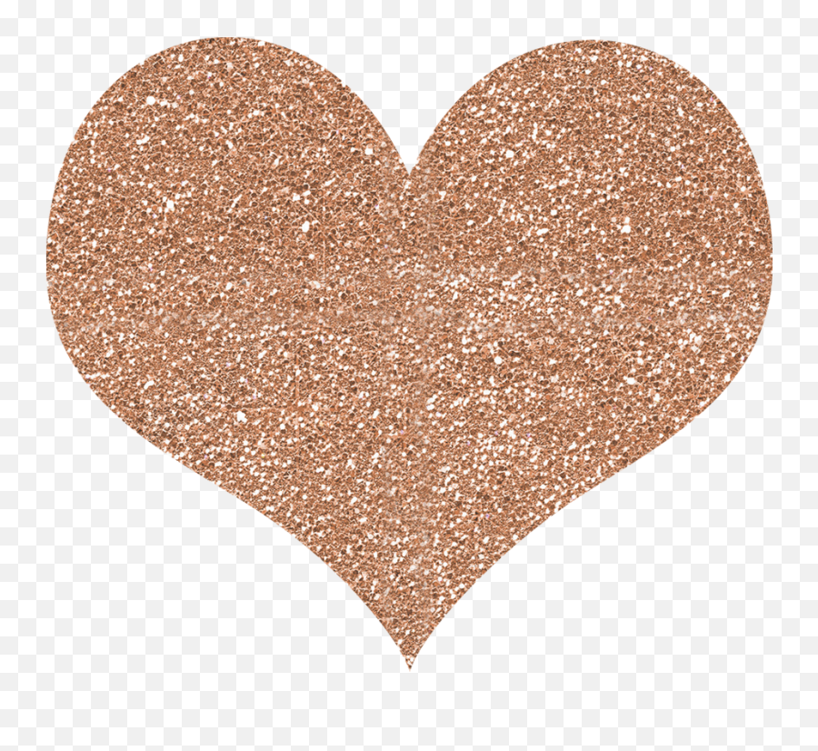 Rose Gold Heart Transparent Png - Heart Glitter Png,Gold Hearts Png