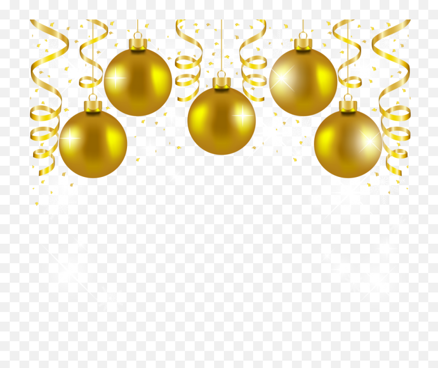 Download Gold Christmas Balls Png Clipart - Gold Transparent Gold Christmas Ornaments Png,Balls Png