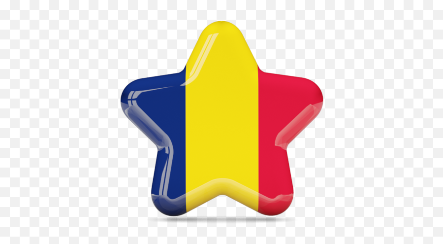 Star Icon Illustration Of Flag Chad - Romanian Flag In A Star Png,Chad Png