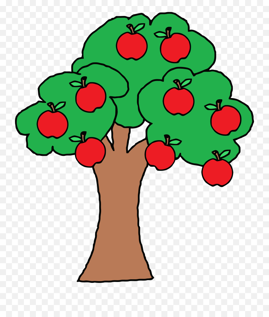 Fruit Clipart Tree - Apples On A Tree Clipart Png,Fruit Tree Png