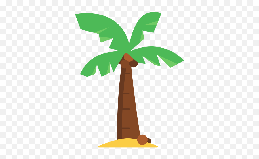 Palm Tree With Coconuts Cartoon - Folha Coqueiro Desenho Png Coconut Tree Icon Png,Coconuts Png