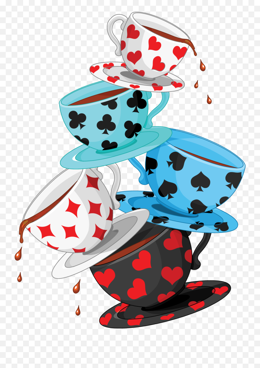 Cup Clipart Mad Hatter Tea - Alice In Wonderland Clipart Png,Mad Hatter Hat Png