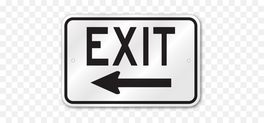Download Exit Left Arrow Sign - Traffic Sign Png,Arrow Sign Png