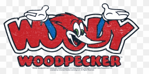 Woody Woodpecker In Logo Youth T Shirt - Png