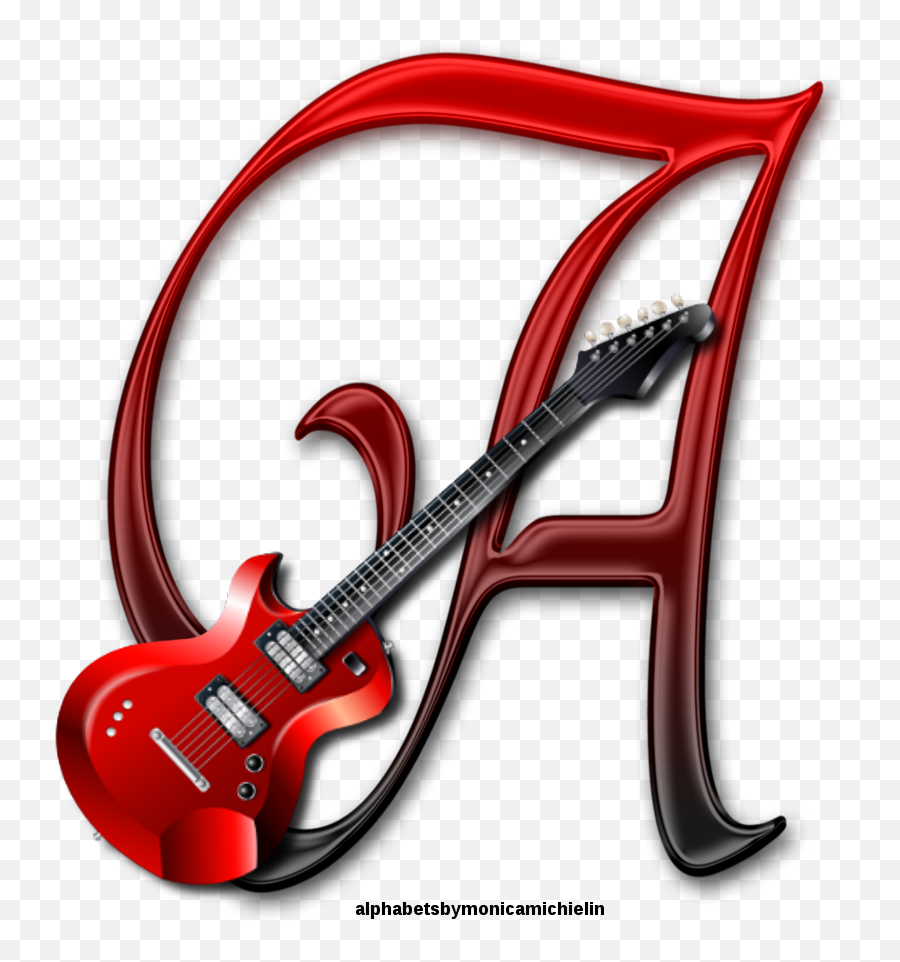 Red Guitar - Alphabet S With Guitar Png,Guitarra Png