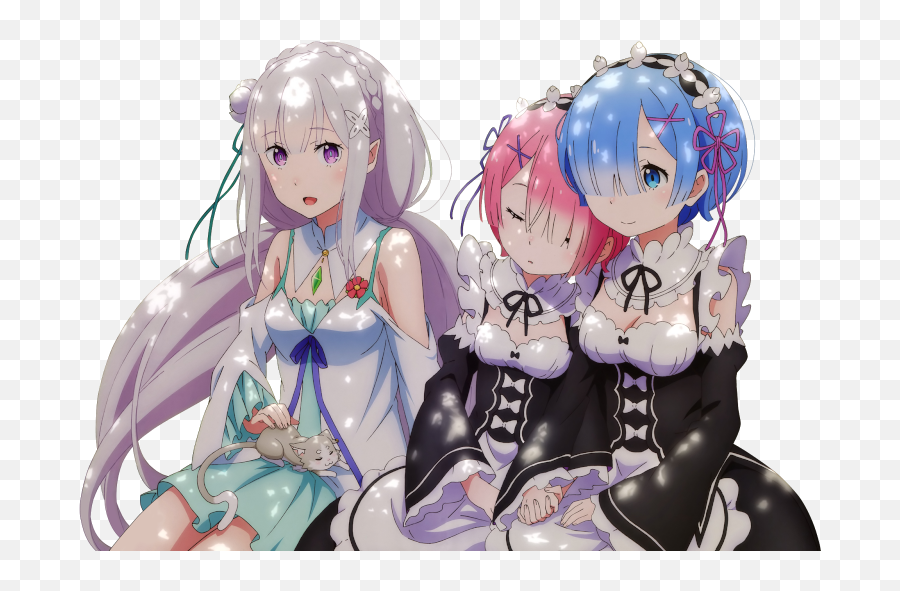 Zero Kara Hajimeru Isekai Seikatsu - Emilia Rem Y Ram Png,Re Zero Logo