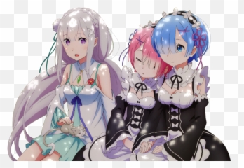 Zero Kara Hajimeru Isekai Seikatsu - Emilia Rem Y Ram Png,Re Zero Logo