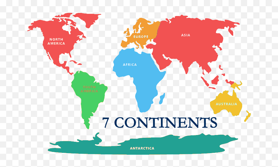The countries of the world asia. Карта континентов. 7 Континентов на карте.