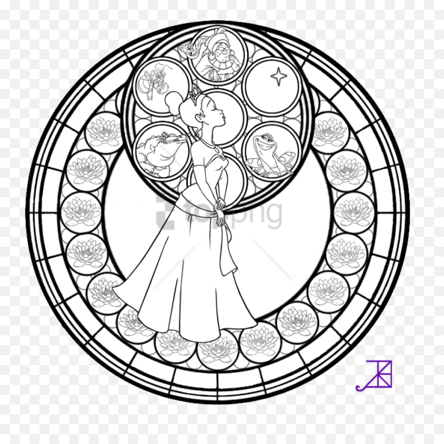 Free Png Disney Mandala Coloring Pages Image With - Disney Stained Glass Coloring Pages,Mandala Transparent Background