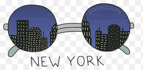 Tumblr - Cute Drawings Of Sunglasses Png,New York Png