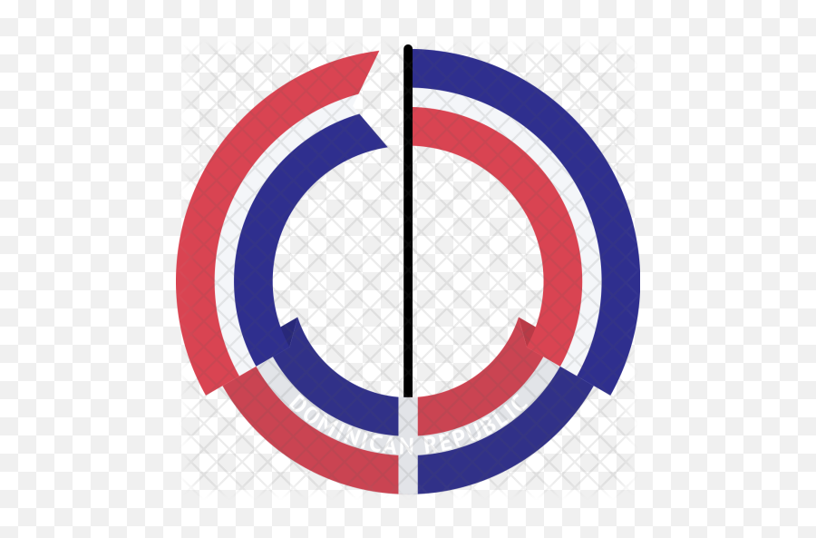 Dominican Flag Icon Of Flat Style - Circle Png,Dominican Flag Png