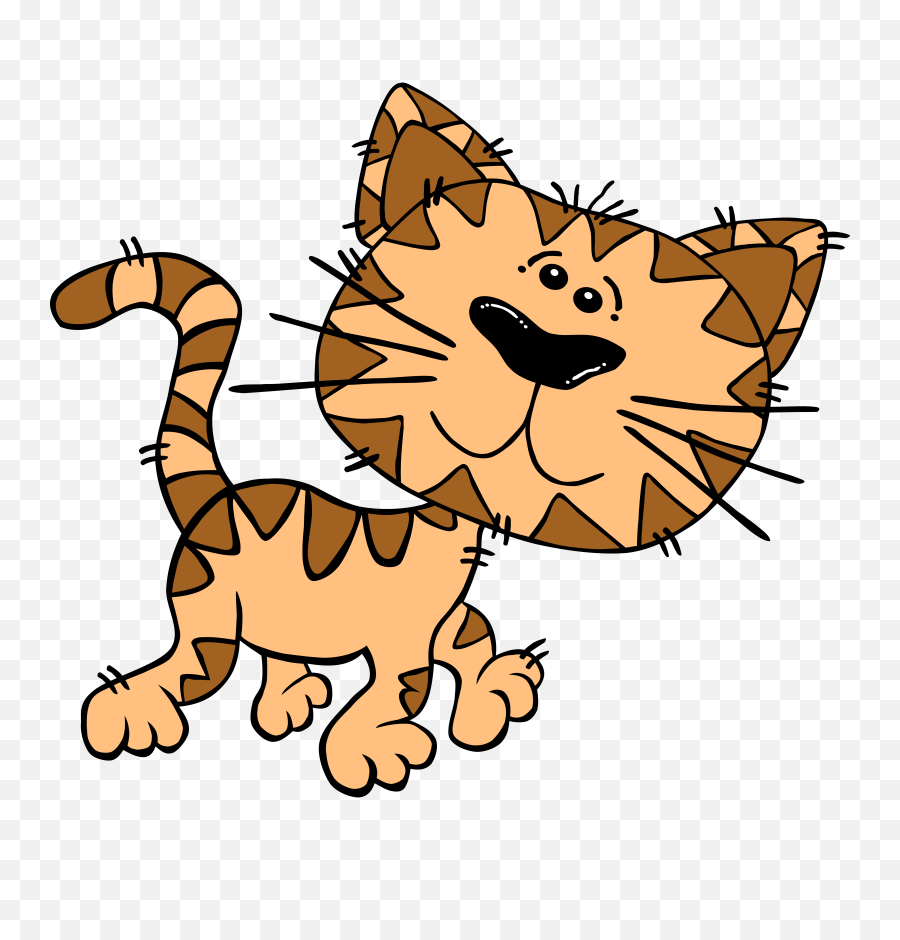 Cats Kittens Animal Cartoon Cat Clipart - Cartoon Cat Transparent Background Png,Cat Clipart Transparent
