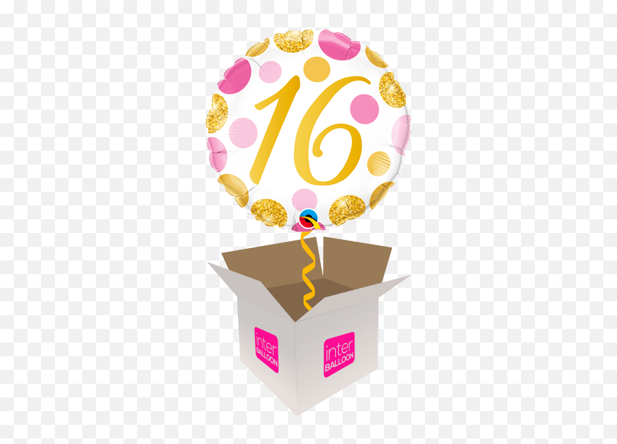16th Birthday Helium Balloons Delivered In The Uk By - Birthday Png,Birthday Balloons Transparent