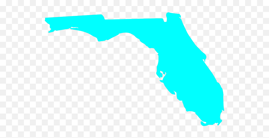 Florida Outline Clip Art - Vector Florida State Shape Png,Florida Outline Png