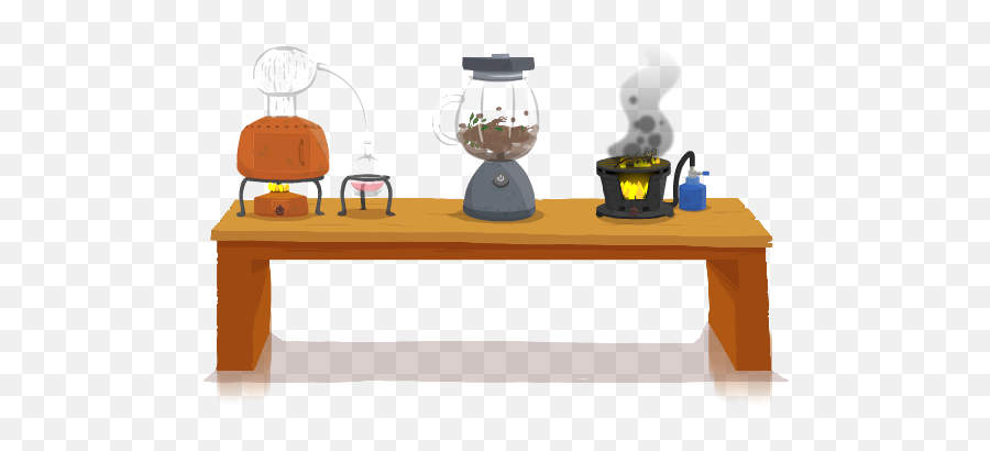 Potion - Potions On Table Cartoon Transparent Png Potion Table Png,Potions Png