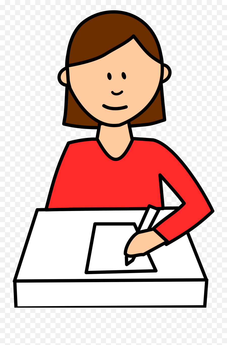 Students Writing Clipart 1 - Woman Writing Clipart Png,Writing Clipart Png