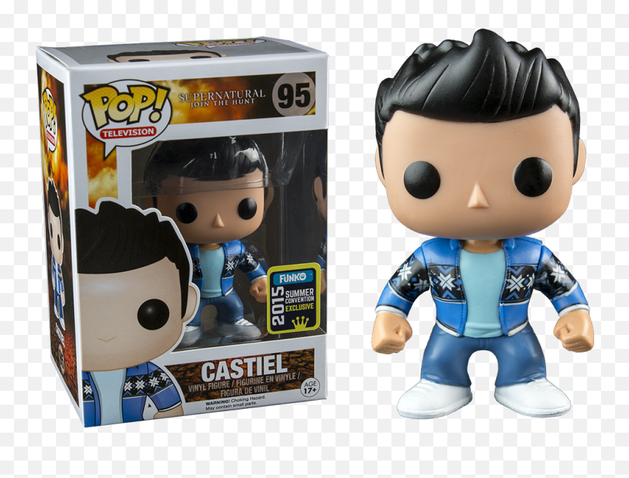 Funko Pop Vinyl Figure Supernatural - Castiel 95 Sdcc 2015 French Mistake Castiel Pop Vinyl Png,Castiel Png