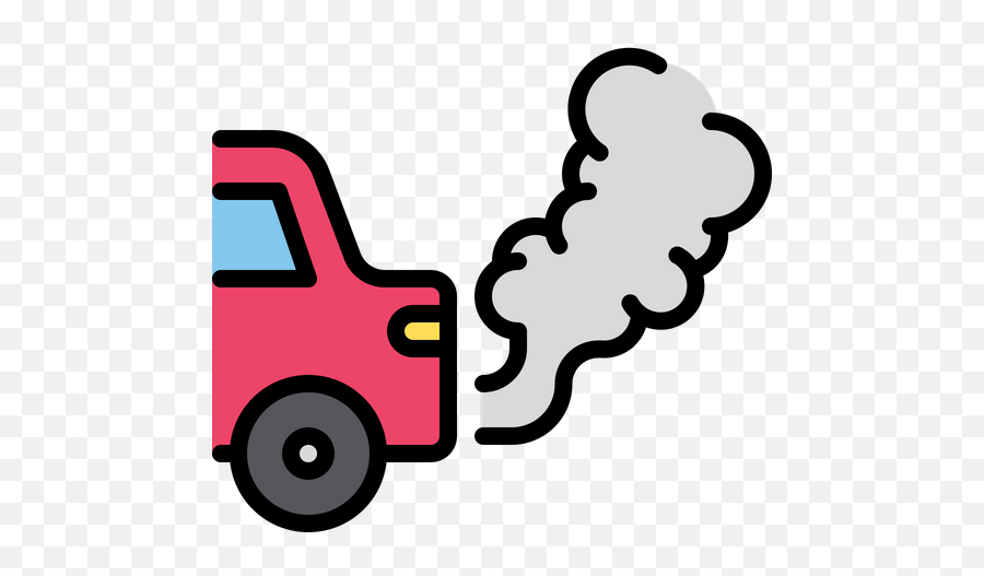 Air Pollution Icon Of Colored Outline - Car Air Pollution Icon Png,Pollution Png